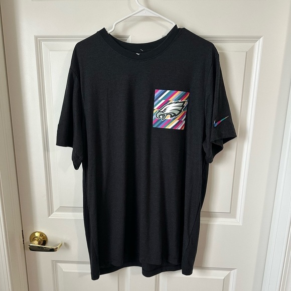 Men's Nike Black Philadelphia Eagles Crucial Catch Sideline Tri-Blend T-Shirt XL - Picture 1 of 7